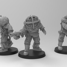 lunar auxilia siege breakers - presupported toys & games big gun horus machine troll heavy solar ogre chaos ripper 28mm daddy heretic heresy renegade 3d print model - Mito3D