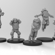 lunar auxilia slave sorcerers - presupported toys & games horus wizard mage solar warlock chaos 28mm sorcerer heresy renegades heretics 3d print model - Mito3D