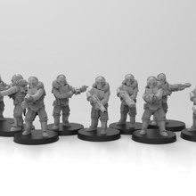lunar auxilia special weapons - presupported toys & games gun horus grenade launcher plasma solar chaos 28mm lmg heresy hmg melta renegades heretics 3d print model - Mito3D