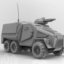 lunar auxilia bandit afv - presupported toys & games transport solar 28mm vehichle wheeled 3d print model - Mito3D