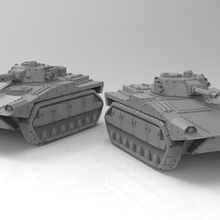 lunar auxilia bullhorn ifv - presupported toys & games light tank transport vehicle solar 28mm bmp 3d print model - Mito3D