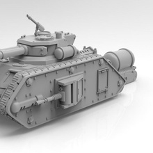 lunar auxilia crocodile - presupported toys & games tank vehicle heavy super cannon solar 28mm inferno flamer flamethrower 3d print model - Mito3D