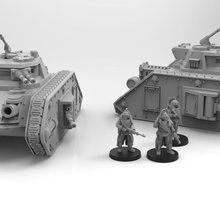 lunar auxilia highwaymen tank - presupported toys & games vehicle heavy super solar 28mm mbt renegade 3d print model - Mito3D
