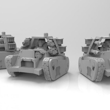 Mond Hilft Quad Tanketten vorausgesetzt Spielzeuge Spiele Panzer Batterie Solar Rapier Renegat Tankette 3d print model - Mito3D