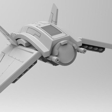 lunaire Aide tonnerre combattant présupporté jouets Jeux avion véhicule drone air solaire intercepteur 28mm supériorité 3d print model - Mito3D