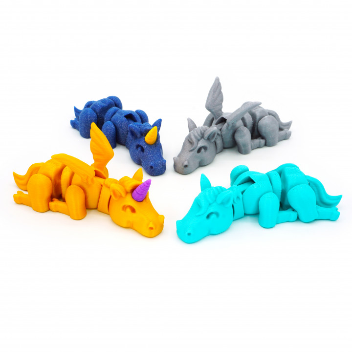 preguiçoso cavalos brinquedos jogos animal fofa unicórnio flexível cavalo articulado flexi pégaso 3D print model - Mito3D