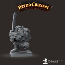 retrocrusade orc toys & games miniatures miniature heroquest fabioschizzo 3d print model - Mito3D