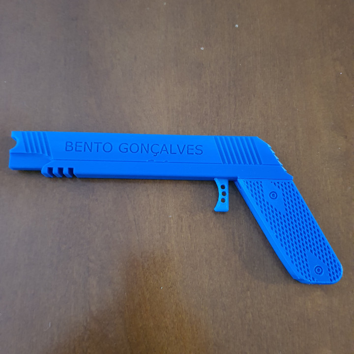 caucho banda pistola 20 elástico juguete juguetes juegos arma brinquedo 3D print model - Mito3D