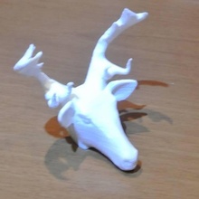 head reindeer lights & garden christmas xmas 3d print model - Mito3D