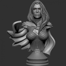 red riding bust toys & games dark dragons dungeons fantasy female human lady rpg painting women tabletop practice hood 3d print model - Mito3D