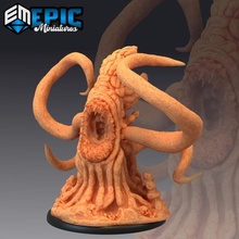 tentacle rock attacking stone pillar mimic disguised cave encounter toys & games fantasy medieval monster rpg warhammer enemy tabletop dungeon dnd pathfinder roper npc pre-supported supported pre 3d print model - Mito3D