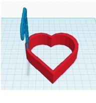 cuore forma frittata dispositivo 3d print model - Mito3D