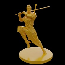 Humain combattant femelle barbare épée guerrier rage double colère sauter espadon longue saut 3d print model - Mito3D
