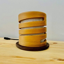 wooden spiral lamp gift great led light modern shade small strip night 3d print model - Mito3D