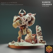 mamut coloso 40k bestia grande jefe monstruo tanque martillo guerra miniatura juego mesa base caos infinito sigmar 3d print model - Mito3D