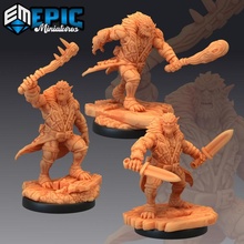 chauve souris ensemble punaise ours hybride poilu lutin grotte rencontre boutique fantaisie médiéval monstre rpg marteau guerre ennemi table épouvantail donjon 3d print model - Mito3D