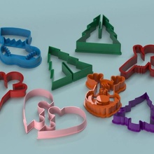 merry christmas cookie cutters collection & garden puzzles cookiecutters christmasboot 3d print model - Mito3D