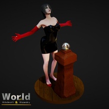 Elvira Nilak basiret cadılık sihirbazlık kadın heykelcik gelecek kız insan Hanım rol yapma rpg seksi sihirbaz KADIN minyatür masaüstü göğüsler ressam dnd yol bulucu busty 3d print model - Mito3D