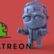hollywood monster patreon store creature miniatures boardgames wolfman chibis celiaminiatures franquestein 3d print model - Mito3D