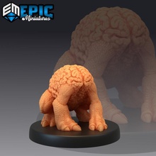 intellect crawler sitting mind devourer brain creeper psionic encounter store fantasy medieval monster rpg warhammer enemy tabletop dungeon dnd pathfinder npc flayer pre-supported supported pre 3d print model - Mito3D