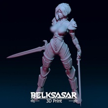 female guardian vampire variant 2 toys & games armor beautiful board boots detailed fantasy girl realistic sword warrior woman boardgames 28mm dnd tusk 32mm straps 55mm 3d print model - Mito3D