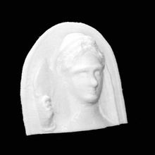 antefix tile-end female head nr2 british museum london scan 3d print model - Mito3D