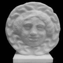 antefix end-tile head gorgon british museum london scan 3d print model - Mito3D