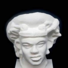 head man wearing wreath british museum london scan 3d print model - Mito3D