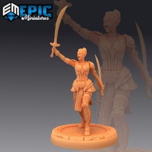 slave rebel sword female alien race resistance toys & games fantasy girl medieval monster rpg warhammer woman enemy tabletop dungeon dnd pathfinder npc pre-supported supported pre gith 3d print model - Mito3D