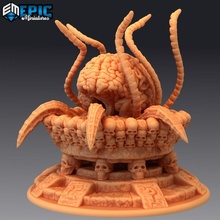mother brain elder tentacle pool psionic overlord mind boss toys & games fantasy medieval monster rpg warhammer enemy tabletop dungeon dnd pathfinder npc flayer pre-supported supported pre 3d print model - Mito3D