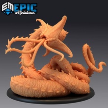 worm abomination mind leech psionic tadpole toys & games classic fantasy medieval monster rpg warhammer enemy tabletop dungeon encounter dnd pathfinder npc flayer supported pre pre-supporetd 3d print model - Mito3D