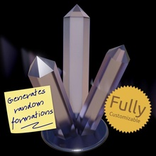 cristal Générateur art ornement unique Aléatoire Naturel biologique 3d print model - Mito3D