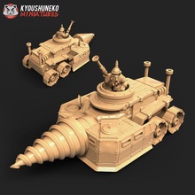 anão mineiro broca tanque fantasia martelo guerra sigmar 3d print model - Mito3D