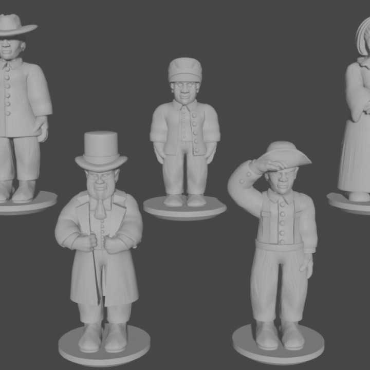 10 & 15mm acw civilians toys games black epic war american union 10mm powder confederate civil civilian citizens confederacy asunder observers 3D print model - Mito3D