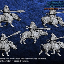 Ouest africain orcs gobelins lutin lumière cavalerie jouets Jeux fantaisie jeux guerre phacochère 28mm 3d print model - Mito3D