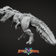 scourgebourne tyrannosaurus keyed statue - pre-supported store beast big dino dinosaur dragons dungeons fantasy monster collectable hunter sculpt large boardgame tabletop dnd supported paleoart 3d print model - Mito3D