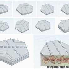road tile set battletech magnetic hex tiles toys & games scale terrain map 3d print model - Mito3D