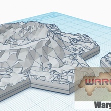 cratere magnetico esadecimale piastrella impostato giocattoli Giochi scala terreno carta geografica battletech 3d print model - Mito3D