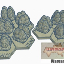 schwer Wald 4 7 magnetisch verhexen Fliese Cluster Spielzeuge Spiele Rahmen Terrain Karte Battletech 3d print model - Mito3D