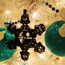 vader darkside snowflake edition bahçe Noel karanlık dekorasyon film süs kar tanesi yıldız starwars savaşlar darth deathstar İmparatorluğu 3d print model - Mito3D