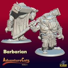 barbarian cat toys & games cute fantasy warrior tabletop dnd tabaxi 3d print model - Mito3D