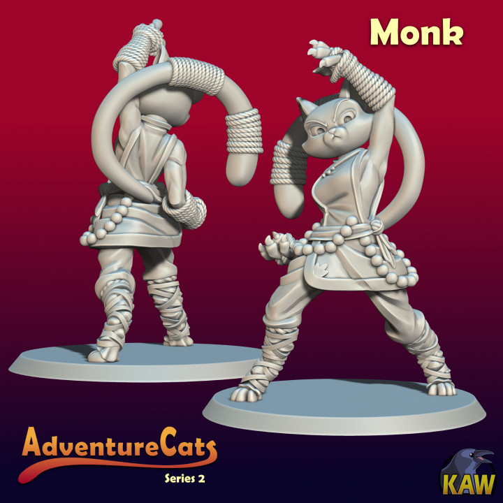monge gato brinquedos jogos fofa fantasia tampo mesa Tabaxi feroz 3D print model - Mito3D