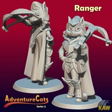 ranger chat jouets Jeux archer fantaisie chasseur table arbalète dnd tabaxi 3d print model - Mito3D