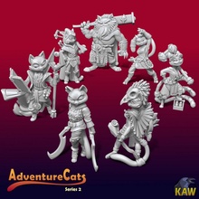 macera kediler dizi 2 oyuncaklar oyunlar kedi Şirin fantezi Ayarlamak masaüstü dnd Tabaxi sınıf 3d print model - Mito3D