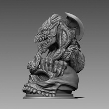 gargoyle skull & garden 3d print model - Mito3D