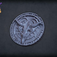 ytepka society iron token jewellery print coin object prop tomb module annihilation dnd gp presupported 3d print model - Mito3D