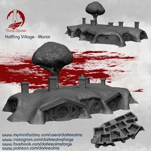 dark realms halfling village manor house toys & games terrain 3d print model - Mito3D
