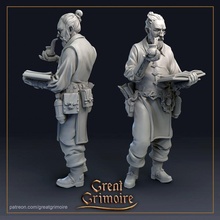 professor toys & games steampunk oldman greatgrimoire great grimoire 3d print model - Mito3D