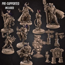 2021 release - tieflings toys & games archer bust hero modular monk prop shop wizard illusionist mage dagger boardgame bow tabletop exotic ranger anatomical paladin signs rogue pinup potion quest dnd scenery alchemy thief tiefling bases 3d print model - Mito3D