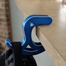 garra escrivaninha Bolsa gancho poupar partes bag hook holder 3d print model - Mito3D